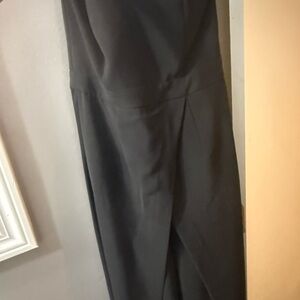 White House Black Market Classic Black Strapless Black tie Dressy Romper